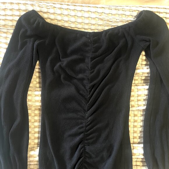 Princess Polly Off The Shoulder Long Sleeve Mini Dress Ruched - Picture 4 of 5